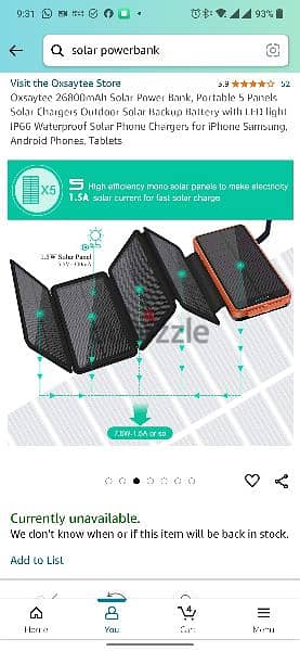 solar powerbank used only few times 1