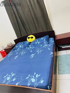 well maintained used bed and mattress for sale 0