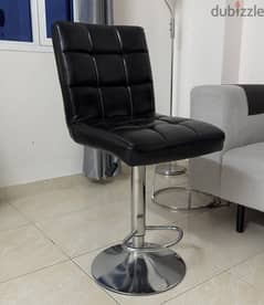 Leather with Backrest Height Adjustable Swivel Pub Chair