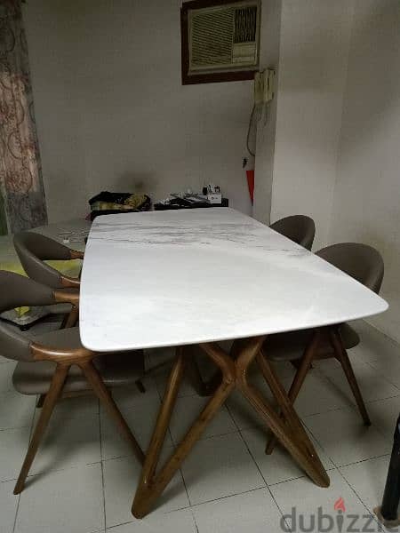 Marble Dinning table with 4 chair 3