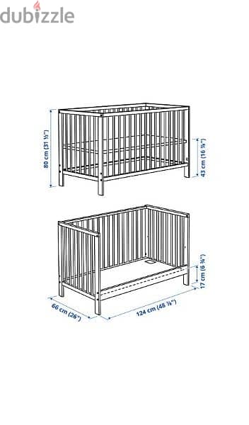 IKEA Gulliver Cot/Bed for Babies & Toddlers 3