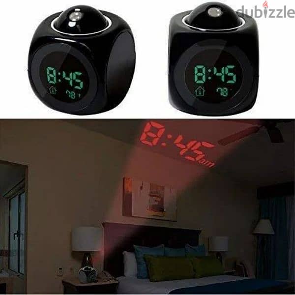 LCD Voice Projection Talking Alarm Clock 1