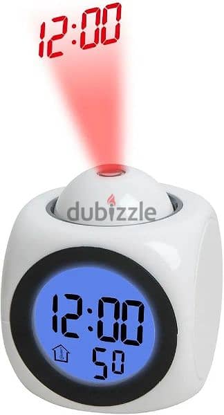 LCD Voice Projection Talking Alarm Clock 3