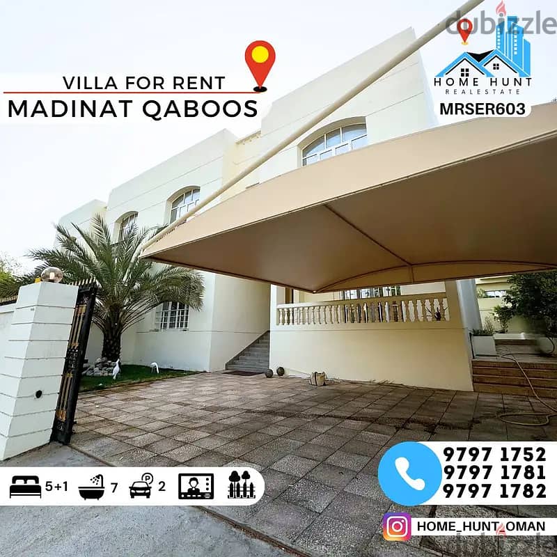 MADINAT QABOOS HIGH QUALITY 5+1 BEDROOM LUXURIOUS VILLA FOR RENT 0