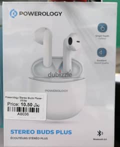 Powerology Stereo Buds Pluse-White - Brand New