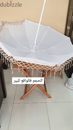 big umbrella with hand made croshet / مظلة كبيرة مع شغل يدوي كروشيه 0