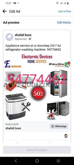 AC fridge automatic washing machine dishwasher electrica