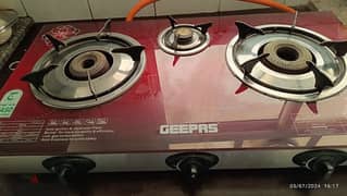 geepas 3 burner stove in good condition