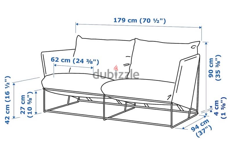 Havsten Two Seater Ikea Sofa 3