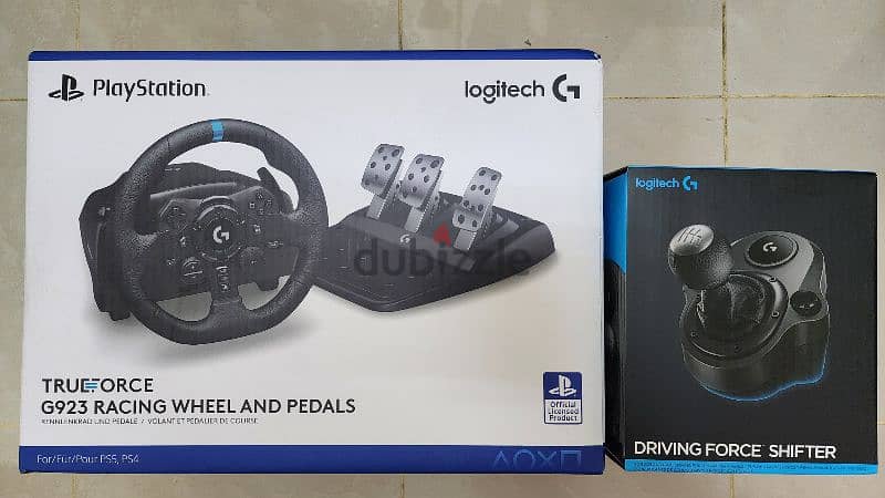 G923 Racing Wheel + Peddle + Shifter | سكان G923 + دواسة + ناقل الحركة 0