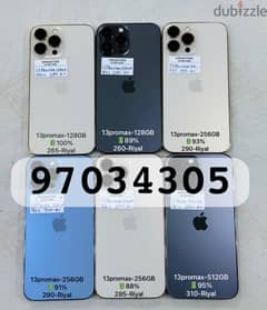 iPhone 13promax 256Gb 90above battery clean condition