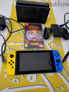 Nintendo Switch with Accessories and Minecraft Dungeons