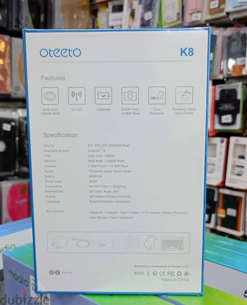 Oteeto K8 Free Wireless Keyboard 8GB Ram 256GB Storage 1