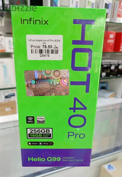 Infinix Mobile Hot 40 Pro Smartphone 8GB/256GB - Brand New