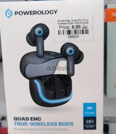 Powerology Quad ENC True Wireless Buds - PWLAU005 - Brand New