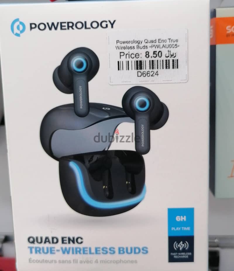 Powerology Quad ENC True Wireless Buds - PWLAU005 - Brand New 0