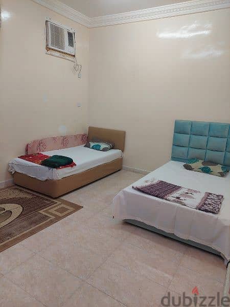 2 bed hal kitchen 2 bath room flate for daily rent in salalah daharez 4
