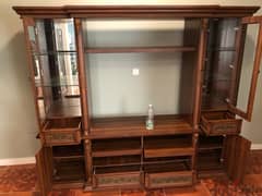 [URGENT SALE] Large Showcase With Racks, Drawers, and TV Table