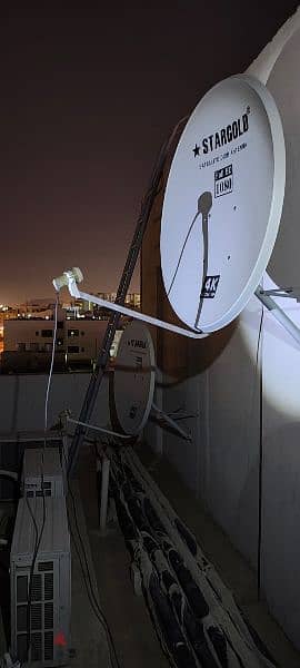 Airtel HD Receiver with Remote and Dish with LNB