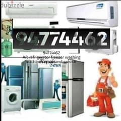 AC refrigerator and freezer automatic washing machine