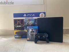 ps4 slim 500Gb used 1 joystik 1 Game