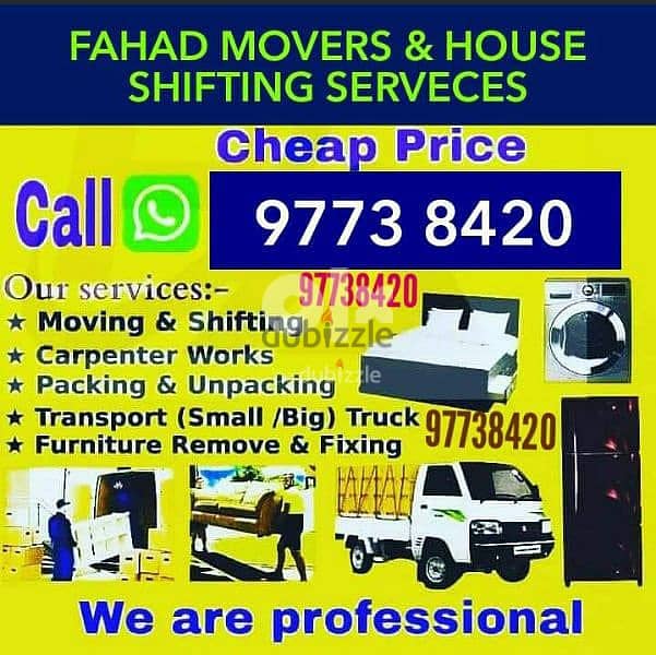 muscat furniture house shiftingg low price 0