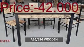 dining Table Steel wooden 1+4 0