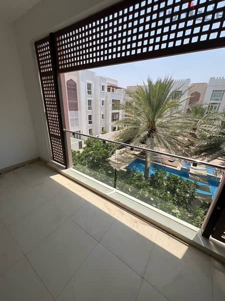 A semi-furnished apartment for rent in Al Mouj, two bedrooms 2