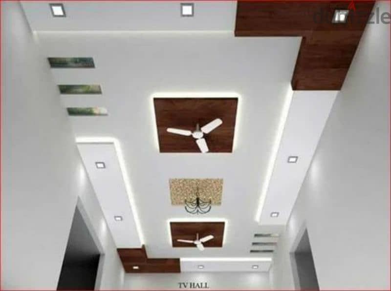 we do all type of painting work ,interior designing and gypsum board, 7