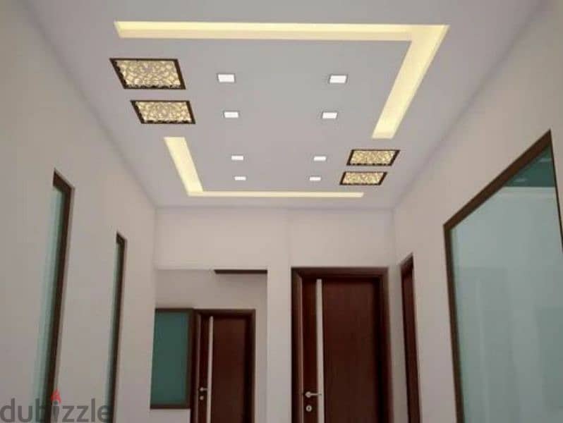 we do all type of painting work ,interior designing and gypsum board, 9