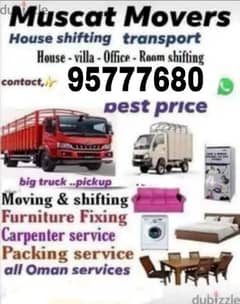 Truck for rent all Muscat House shifiing villa office transport