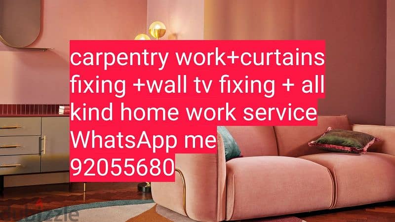 carpenter/furniture,IKEA fix repair/curtain,TV fix in wall/drilling 7