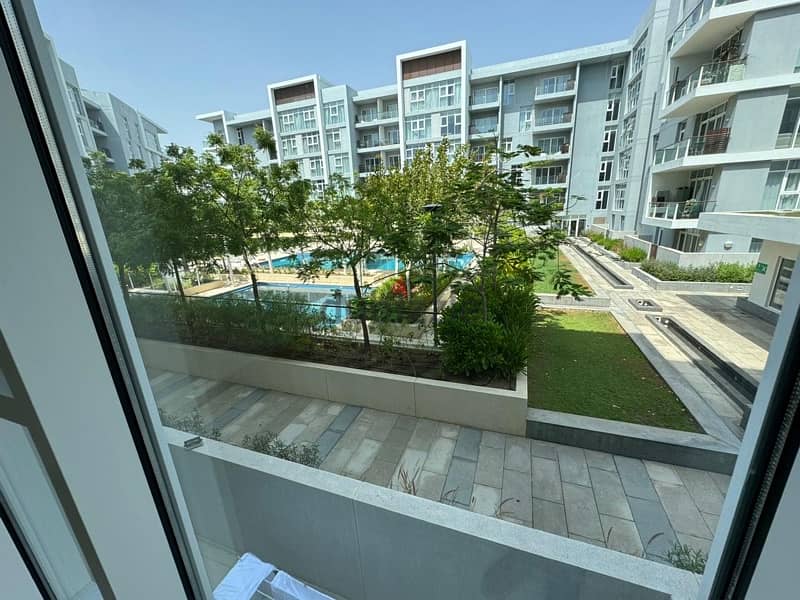 2bhk apartment with garden and pool view for rent in almouj muscat 2