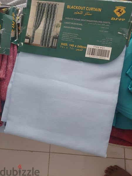 Ready made curtains 2 pieces 1 window without delivery 5 rial 14