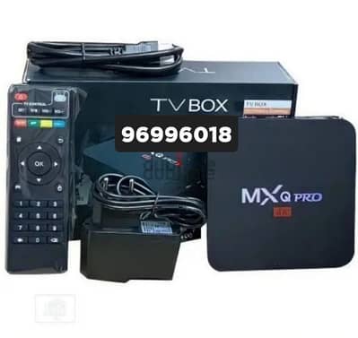 Black model android smart Box all the country channels work with 1YEAR