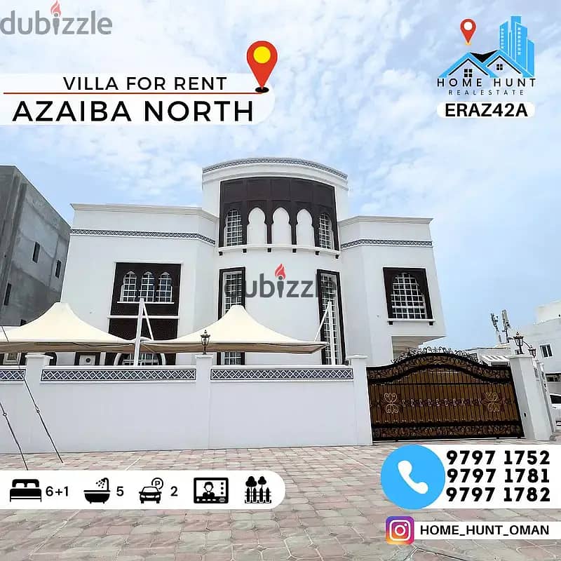 AZAIBA NORTH | WELL MAINTAINED 6+1 BR VILLA FOR RENT 0