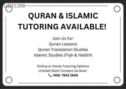 Quran & Islamic & Arabic & English Teacher