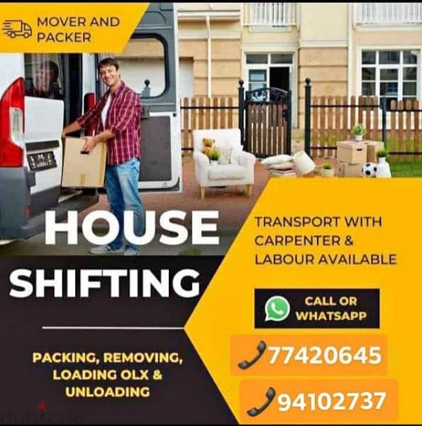 house shifting and Packer tarspot and carpenters sarves 0