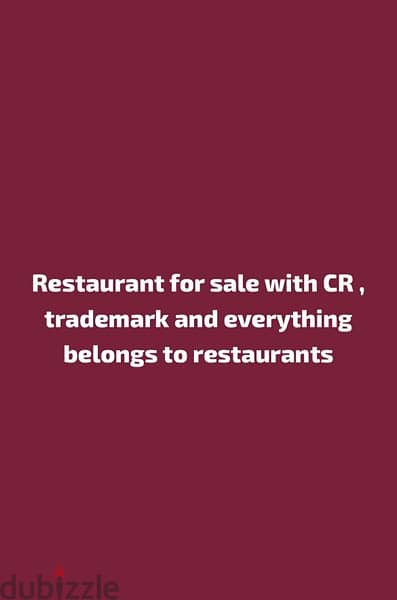 Restaurant with trademark and equipment 0