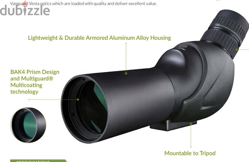 Vanguard Vesta 460A Spotting Scope 15-50X Made in Myanmar 7