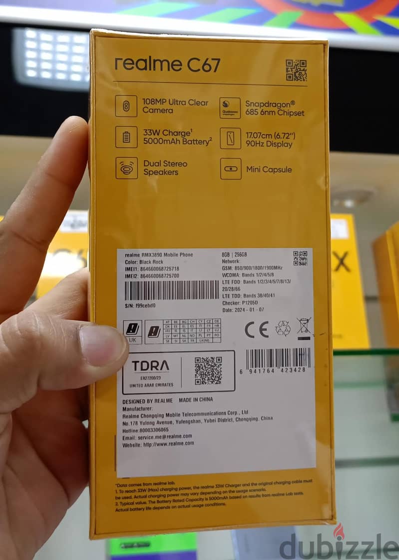 Mobile Realme C67 8GB/256GB - Brand New 1