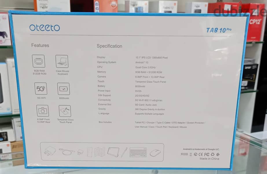 Oteeto Tablet 10 Pro 8GB Ram 512GB Storage - Brand New 1