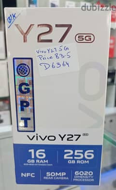 Vivo Y27 5G Smartphone 8GB/256GB - Brand New 0