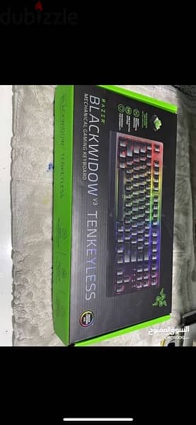 كيبورد BLACKWIDOW TENKEYLESS جديد مستخدم فقط اسبوع و نص  سوتش اخضر