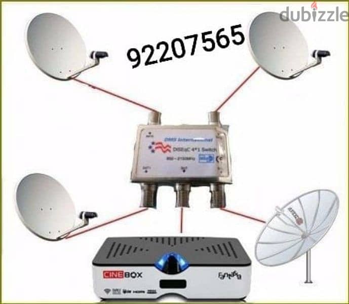 satellite dish nileset arabset airtel dishtv mantines and fixing 0