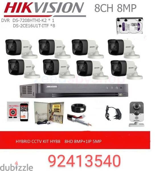 All type of CCTV Camera  Hikvision HD turbo 1080p  Ip camera HD 0