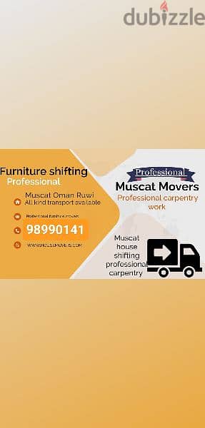 home Muscat Mover and Packer tarspot  and carpenters sarves