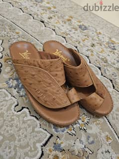 Real Ostrich Leather Mens Slippers Size 42 (9US)