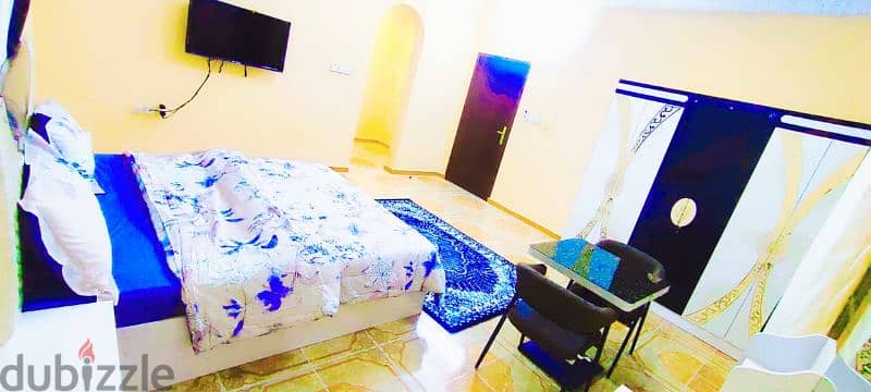 Daily room rent 7 riyal. 1 weeks 49 Riyal 5