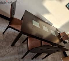 dinning table with 6 chairs & TV table only